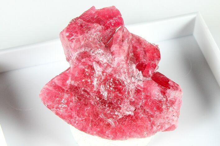 Striking Cherry-Red Rhodonite Specimen - Brazil #379787